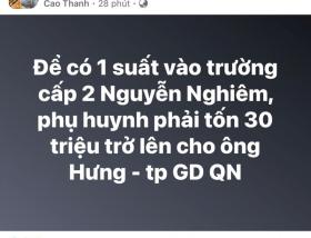 Tuyển đúng tuyến, lấy gì trưởng Phòng Giáo dục và Đào tạo TP Quảng Ngãi nhận tiền 'chạy trường'  第2张