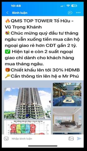  Cảnh giác trò lừa đảo khách hàng mua căn hộ QMS TOP TOWER 