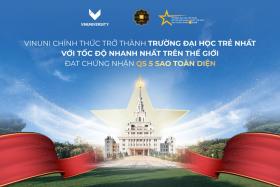 VinUni đạt chứng nhận QS 5 sao toàn diện