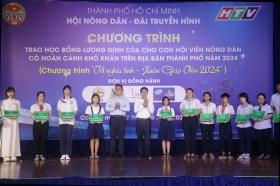 TP HCM: 719 suất học bổng trị giá hơn 1 tỷ đồng trao đến con hội viên nông dân khó khăn