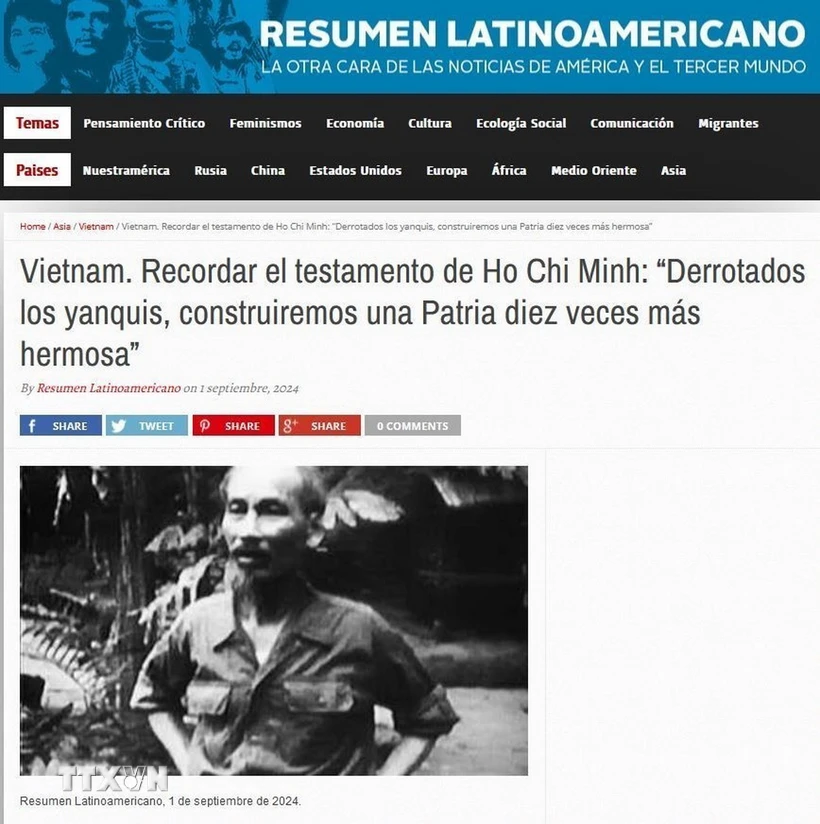  Truyền thông Argentina vinh danh Chủ tịch Hồ Chí Minh 