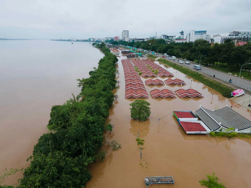  Lào cảnh báo khẩn nguy cơ lũ lụt ở thủ đô Vientiane 