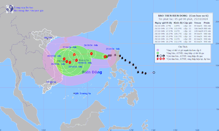 Bão Trà Mi tăng cấp trở lại, dự báo liên tục đổi hướng di chuyển  第1张