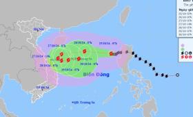Bão mới xuất hiện sẽ làm bão Trà Mi ngoặt ra biển và suy yếu